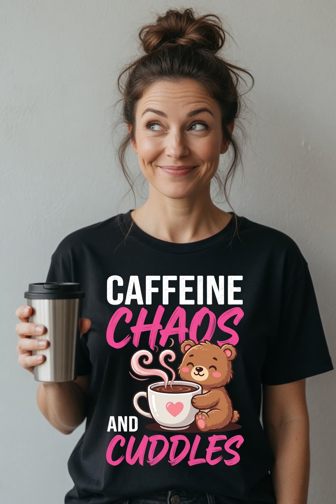 Caffeine, Chaos & Cuddles — mom life tee