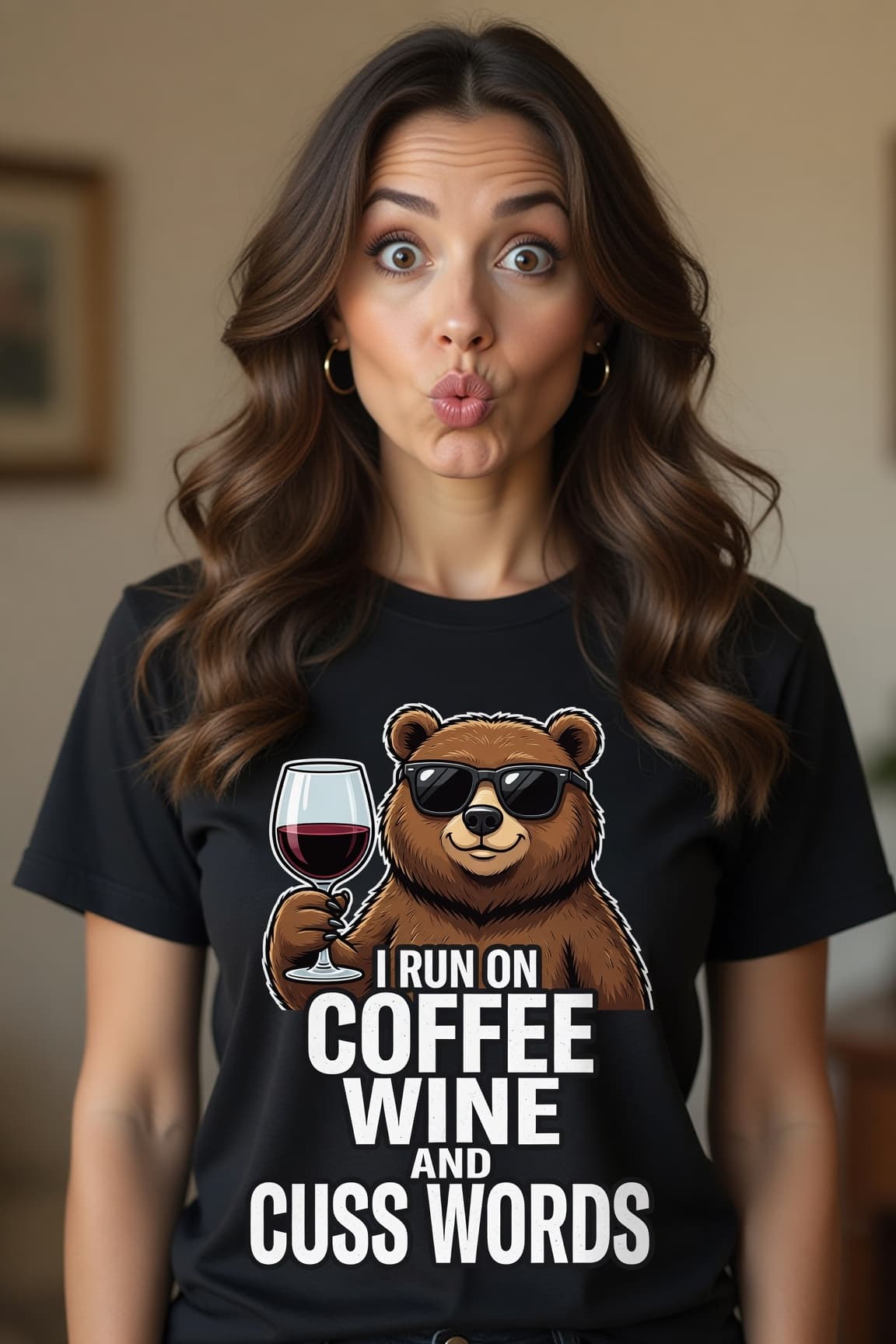 Coffee, Wine & Cuss Words Mom Tee - TiredMomTees